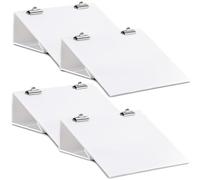 Nuanchu 4 Pcs Folding Slant Board for Writing 14 x 12 Inch Large Slanted Clipboard Adjustable Tilted Writing Board Sloped Surface to Improve Handwriting Legibility Endurance for Office Reading (White)
