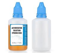 Nuanchu 50 ML pH Indicator Reagent, Phenol Red Reagent Swimming Pool Test Kit, Including 1 Bottle of Phenol Red Indicator and 1 Empty Dropper Bottle, Refill Solutions for Spa and Pool pH Test