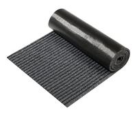 Nuanchu A Roll Large Semi Finished Striped Door Mat 30 x 48 Inch Waterproof Entry Mat with Rubber Lining, Indoor and Outdoor Rug for Wet Weather, Entrance Shoe Scraper, Kitchen, Bathroom (Gray,1 Pcs)