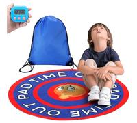 Nuanchu Portable Parenting Time Out Mat with Timer 24'' Classroom Door Mat Classroom Carpet Calming Corner Rug Discipline Tool Alternative to Time Out Chair, Fosters Positive Behavior