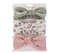 nuanzhiyuan 3pcs Baby Girls Big Bows Headbands Elastic Hairbands Turban Hair Accessories Photo Props for Newborns Infants