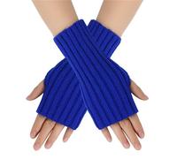 Nuaoxyeu 1 Pound Items Thermal Gloves Women Cold Weather Insulated Solid Color Multicolor Wool Short Striped Knit Half Finger Gloves Gloves Things For 1 Pound