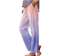 Nuaoxyeu Black Trousers for Women UK Linen Trousers Womens Summer Pants with Pockets Casual Lightweight Loose Fit Palazzo Pants Striped Baggy Lounge Bottoms Wide Leg Jogger My Orders