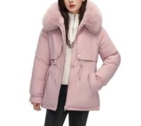 Nuaoxyeu Christmas Presents Top Selling Items Winter Coats for Women Warm Thermal Puffer Jackets Thick Long Fleece Lined Coat Soft Lightweight Parka Jackets Zip Up Outwear