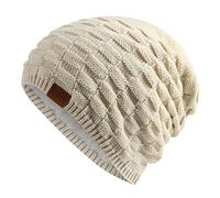 Nuaoxyeu Daily Deals Winter Hats for Women Women's Foldable Handmade Ear Warm Wool Cap Cotton Hat Knitted Hat Windproof Cold Sweat Hat Prime Deals of The Day White