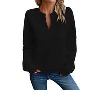 Nuaoxyeu Essentials Hoodie Womens Sweatshirts With No Hood 2025 Deep V Neck Waffle Jumpers Loose Fit Solid Color Pullover Fashion Festival Outfits Casual Underwear Sets for Women
