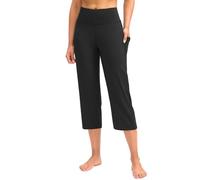 Nuaoxyeu High Waist Leggings Capri Pants for Women UK Summer High Waisted Cropped Leggings Soft Stretch 3/4 Trousers Wide Leg Yoga Pants Gym with Pockets Lounge Deals of The Day