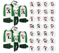 Nuaoxyeu Holiday Essentials My Order Family Christmas Pyjamas Set Xmas Letter Print Matching Pjs Long Sleeve Loungewear Sleepwear Matching Pjs Deals of The Day Sale Prime Women