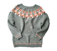 Nuaoxyeu Lightning Deals of The Day Today Sale Fairisle Jumper Women Autumn Winter Knitting Jumpers Isle Print Jacquard Sweater Tops Loose Fit Crew Neck Sweatshirt Gifts for Women Under 10 Pounds
