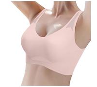 Nuaoxyeu My Order UK 2025 Sports Bras Women Plus Size Adjustable Straps Bra Seamless V Neck Push Up Crop Tops Lightweight Non-Wired Underwear Soft Full Coverage Support
