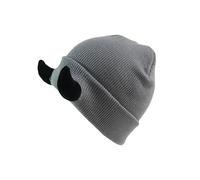 Nuaoxyeu Outlet Clearance UK Beanie Hat Devil Horns Men Hat Knitted Beanie with Horns Women Hip Hop Daemon Horns Cap for Winter Warm Ski Outdoor Dresses for Women UK Clearance Grey