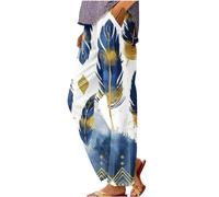 Nuaoxyeu Plus Size Trousers Linen Trousers Womens Summer Pants with Pockets Casual Lightweight Loose Fit Palazzo Pants Striped Baggy Lounge Bottoms Wide Leg Jogger Holiday Essentials My Order