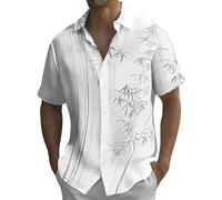 Nuaoxyeu Prime Deals of The Day Prime Sale Mens Shirts Short Sleeve 3D Printed Button Down T Shirt Casual Plus Size Lapel Neck Tees Tops Comfy Loose Lightweight Shirts with Pocket Baggy Summer