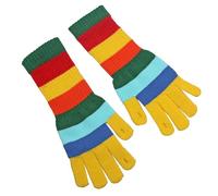 Nuaoxyeu Sale Clearance Outlet Clearance Uk Adult Gloves Rainbow Gloves for Women Autumn Winter Cute Warm Fingerless Screen Student Lengthened Wrist Strap Striped One Pound Items
