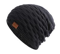 Nuaoxyeu Womens Clothes Sale Clearance Winter Hats for Women Women's Foldable Handmade Ear Warm Wool Cap Cotton Hat Knitted Hat Windproof Cold Sweat Hat Cheap Items Navy