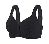 Nuaoxyeu Women's Sports Bras High Impact Running Bralette Soft Padded Seamless Racerback Workout Brassiere Bras for Women Full Coverage Front Closure Comfy Womens Sports Bra Black