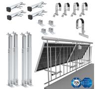 NuaSol balcony power station bracket railing mounting 2solarmodules photovoltaic