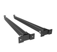 NuaSol mounting Set for Balcony Power Plant | 4 Pieces Solar Panel Mount | Elevation 30°-60° | Individually Adjustable | incl. Screws & Nuts Set |Aluminium Solar Panel Mount Flat roof | Black