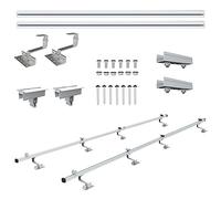 NuaSol Photovoltaic Tile Roof Mounting Kit, Solar Panel Bracket with Roof Hooks, Solar Panel Bracket with End Clamp & Centre Clamp 35 mm