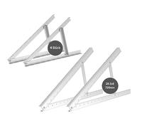 NuaSol PV Solar Panel Bracket Flat Roof Balcony Power Plant Solar Panel | Stand, 28 inches, 72 cm, set of 2, aluminium, adjustable 0-90°, stand set, 2 aluminium, silver