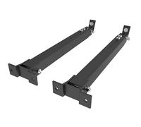 NuaSol Solar Panel Mounting Bracket Set | 4 Pieces | 15°-30° Adjustable Tilt | Aluminium & Stainless Steel | Flat Surface Mount | Black