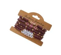 Nuatc Creative Sports Beaded Themed by Football and Softball Adjustable Elastic Design for Active Versatile Sports Fan Jewelry Gift