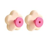 Nuatc Decorative Suction Cup Hook with Flower Design Easy Install for Smooth Surfaces Ideal for Small Items Storage in Various Rooms Decorative Hook