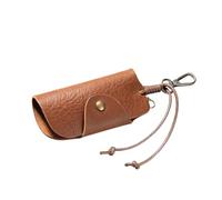 Nuatc PU Leather Keychain Card Case for Professionals Detachable Belt Clip Design Compact Keyring Wallet Everyday Carry Organizer Business Essential