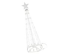 Nuatc Remote Controlled Rainbows LED Christmas Tree Metal Frame Cone Design USB Powered Wall Hanging Party Supplies Stable Cone Christmas Tree