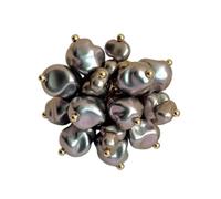 Nuatc User Friendly Metal Rings Pyrotechnics Design Adjustable for Daily Charm Pearls