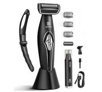 NUBACK Electric Back Shavers for Men Long Handle, Wet Or Dry Back Razor for Man with Detachable Handle, Trimmer for Men with Back Attachment, Body Groomer Kit with Nose Hair Trimmer