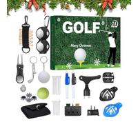 Nubamzy 2025 Christmas Countdown Calendar | 24 Days Golf Supplies Kit Countdown Calendar | Christmas Home Supplies with Balls Tees Ball Markers And More for Youth Son Men Family Women Wife Daughter