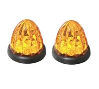 Nubamzy 2PCS LED Side Marker Lights, 17 Led Truck Trailer Semi Lights, Clearance Light Front Rear Lamp Position Lamps, Trailer Side Lamp Warning Yellow Light For Truck RV Caravan