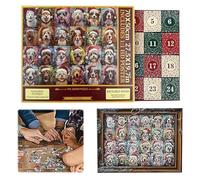 Nubamzy Advent Puzzle Calendar,Holiday Toy Home Decor 2025 - Christmas Dog Cat Brain Teaser Puzzle Advent - for Men Women Kids Girls Party Entertainment Celebration Home Office