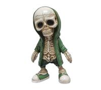 Nubamzy Cool Skeleton Figurines, Resin Skull Statue, Gothic Skull Sculpture Resin Crafts, Gothic Skull Statue Home Decor, Halloween Skeleton Figurine, Skeleton Halloween Ornaments Desk Decor