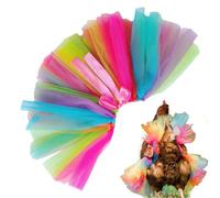 Nubamzy Costumes for Chickens, Funny Rainbow Hen Dress, Pet Dress Up Props for Home Ducks Geese Halloween Birthday Cosplay Festival Photo Christmas Holiday