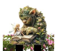 Nubamzy Fairy Garden Stake,Whimsical Tree Man Earth Goddess Statue Fairy Stakes | Outdoor Accessories, Ground Insert, 2D Acrylic Flower Pot Decoration for Yard Lawn Patio