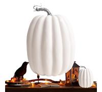 Nubamzy Foam Pumpkins,Big Orange Faux Foam Harvest Pumpkins - 7.87inch Harvest Farmhouse Decor for Indoor Outdoor Bedroom Kitchen Porch Tables Autumn Halloween Thanksgiving Holidays