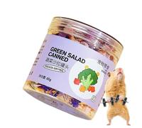 Nubamzy Hamster Chew Toys - 45g Natural Hamster Chew Toys | Teeth Grinding Toy, 10 Types, Healthy Birds Treats, Freeze-Dried Small Animal Molar Toys for Dwarf Syrian