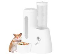 Nubamzy Hamster Water Bottle - Bunny Water Dispenser with Food Container,Leak-Proof Small Animal Drinking Feeding Accessories for Hedgehog Mice Bunny