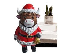 Nubamzy Highland Cow Decor - Christmas Highland Cow Home Decor - Rustic Cute Ornament for Dorm Farmhouse Bathroom Classroom Kitchen Nursery Bedroom