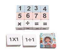 Nubamzy Math Blocks - Wood Learning Toy - Multiplication Division Counting Toy | for Boys Girls Elementary Students Classroom School Family Nights Group Instruction Homeschool Curriculum