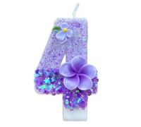 Nubamzy Number Birthday Candles,Glitter Sequins Cake Toppers,Flower Birthday Candle | for Celebration Men Women Mother Dad Kids Girlfriend Boyfriend