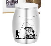 Nubamzy Pet Urn,Aluminum Memorial Fishing Urn for Kitten Ashes - Sympathy Pet Supplies for Cremation Puppy Kitten Small Animals Veterinarians Cemetery Table Shelf Home