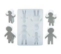 Nubamzy Silicone Molds for Candles,Family 4-Figures Gypsum Molds | Silicone Craft Mould for Home Decor Plaster Ornament Candle Making Epoxy Resin Casting