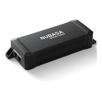 NUBASA 10Gb PoE++ Injector | IEEE 802.3bt 60W Class 6 Power & 10Gbps Data for Access Point | 10G/5G/2.5G/1G Auto-Sensing PoE Adapter | Plug-and-Play