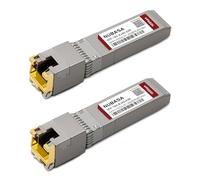NUBASA SFP+ to RJ45 Adapter | 10G/5G/2.5G/1G Auto-Sensing | Low Power < 2.5W | 10GbE Copper Transceiver Up to 100ft (30m) | Plug-Play for Ubiquiti/Cisco/Netgear Compatible (Pack of 2)