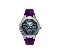 Nubeo Men's 50mm Orbiter Automatic Limited Edition Planetary Purple Watch with Silicone Strap NB-6117-07