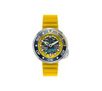 Nubeo Men's 50mm Ventana Skeleton Automatic Limited Edition Electric Yellow Watch with Silicone Strap NB-6113-0A