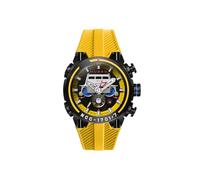 Nubeo Men's 52mm Deimos Chronograph Star Trek Galileo Limited Edition Starship Yellow Watch with Rubber Strap NB-6118-02